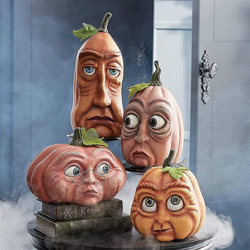 Decorazione zucca di Halloween in resina luminosa