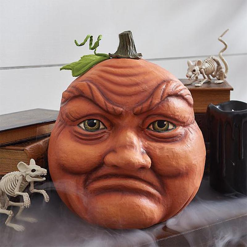 Decorazione zucca di Halloween in resina luminosa