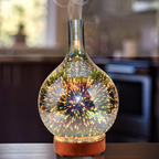 Diffusore di oli essenziali AromaBurst in vetro 3D con luci LED