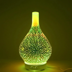 Diffusore di oli essenziali AromaBurst in vetro 3D con luci LED