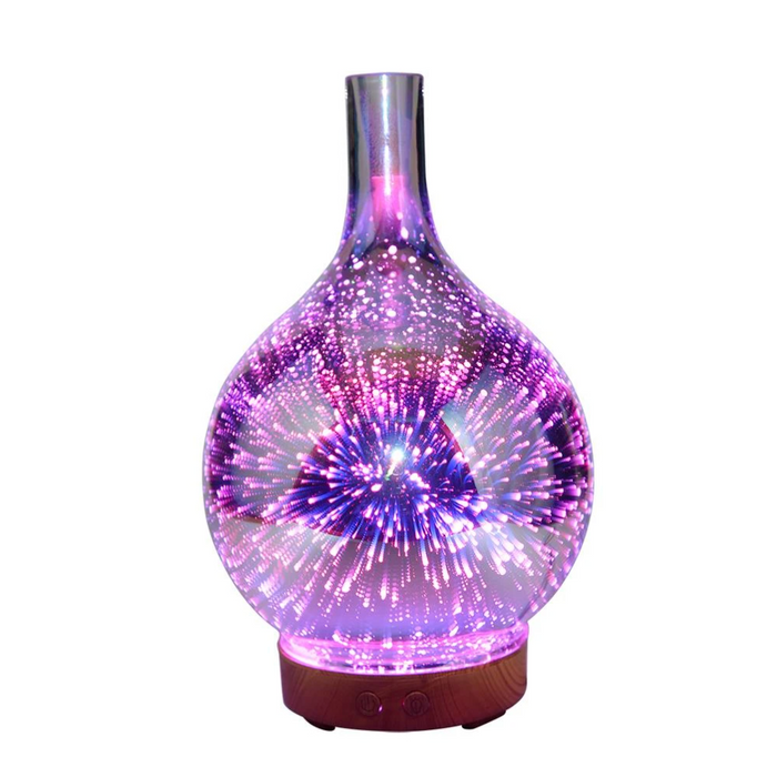 Diffusore di oli essenziali AromaBurst in vetro 3D con luci LED
