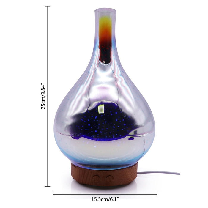 Diffusore di oli essenziali AromaBurst in vetro 3D con luci LED