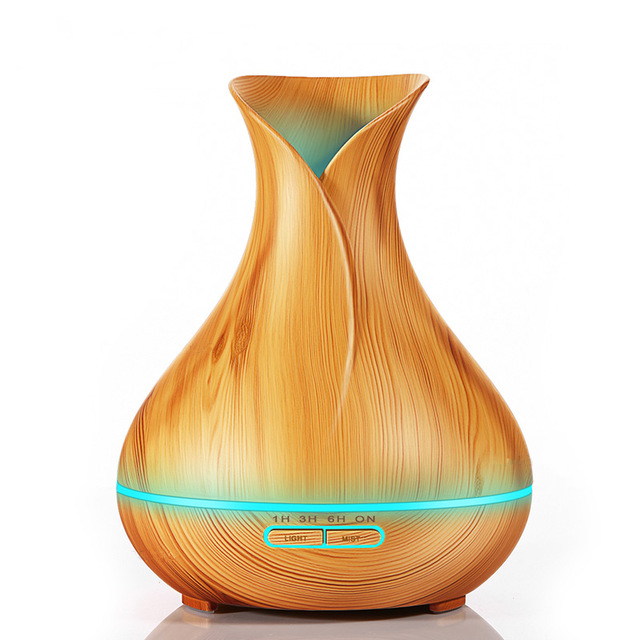 Diffusore di oli essenziali effetto legno 400 ml