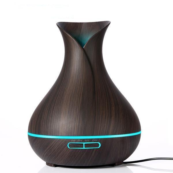 Diffusore di oli essenziali effetto legno 400 ml