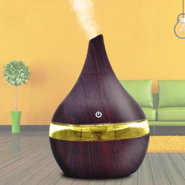Diffusore di oli essenziali ad ultrasuoni con effetto legno
