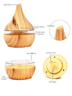 Diffusore di oli essenziali ad ultrasuoni con effetto legno