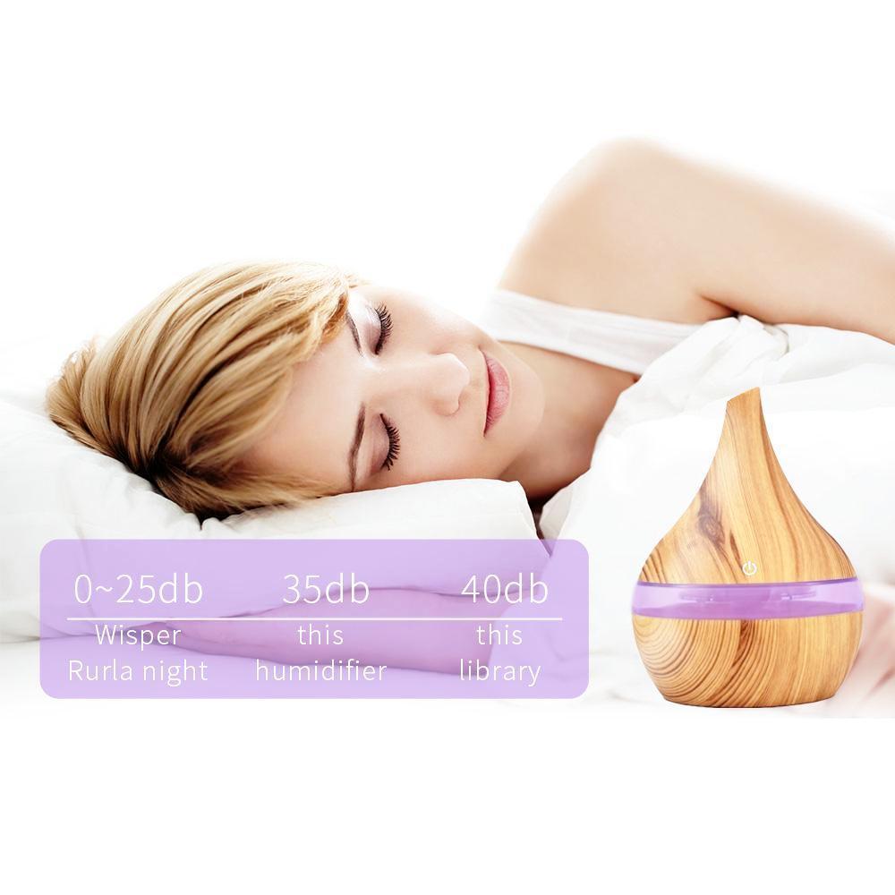 Diffusore di oli essenziali ad ultrasuoni con effetto legno