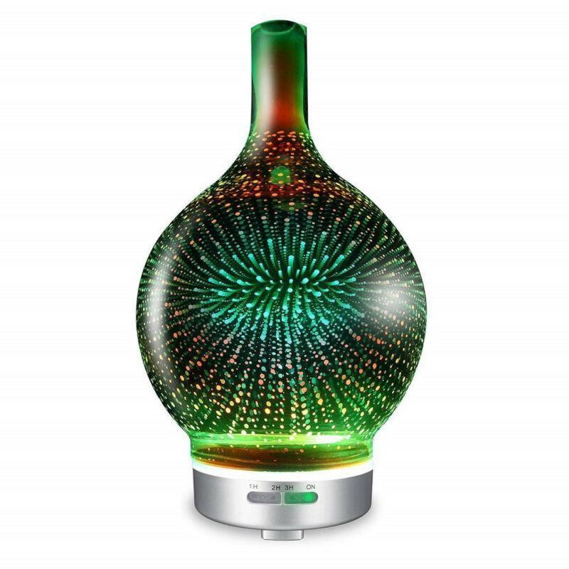 Diffusore di oli essenziali e umidificatore con effetto fuochi d'artificio 3D