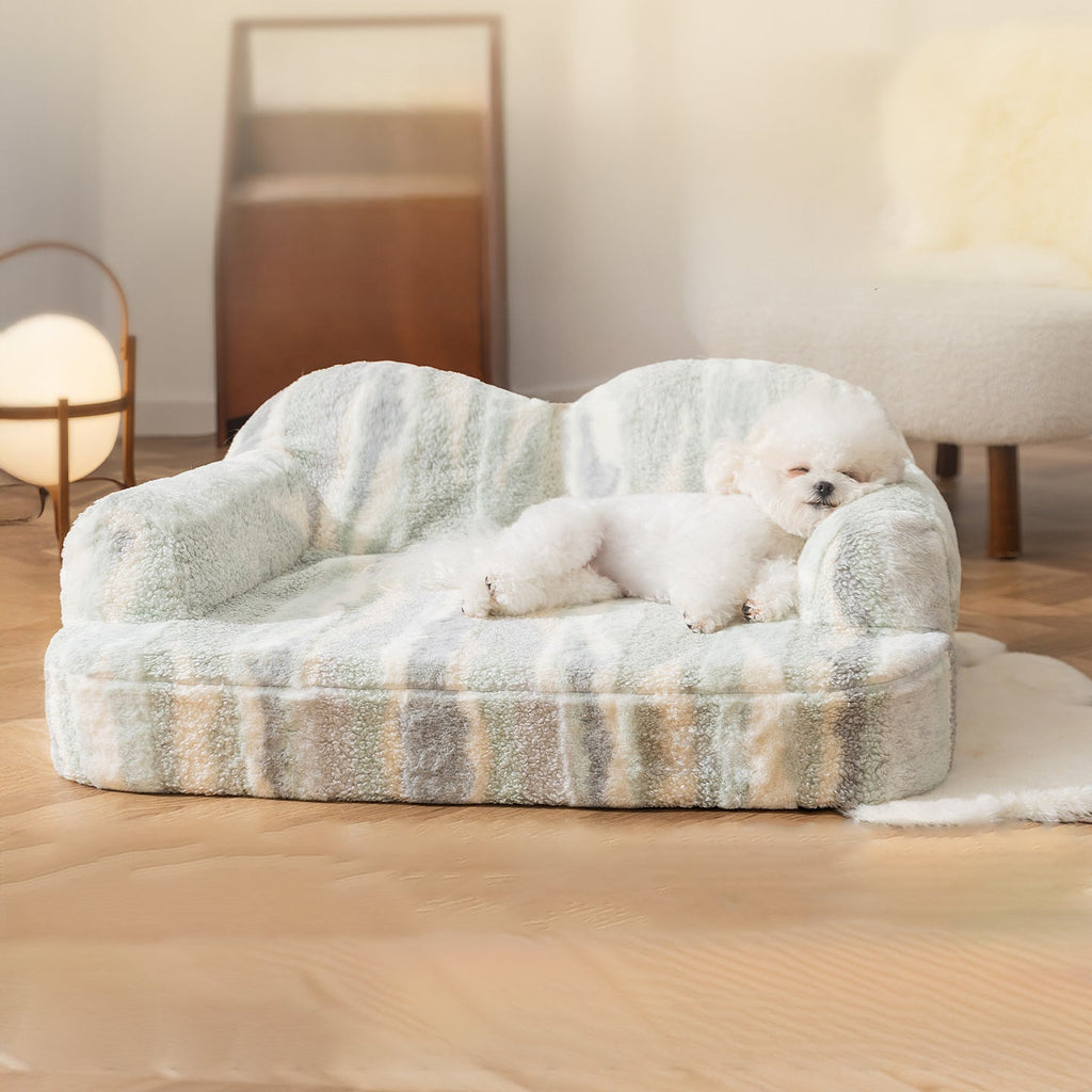Divano ortopedico in peluche per cani