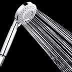 Doccetta a mano 3 getti in acciaio inox argentato con supporto a muro