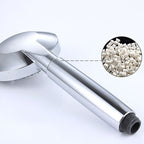 Doccetta a mano 3 getti in acciaio inox argentato con supporto a muro