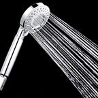 Doccetta a mano 3 getti in acciaio inox argentato con supporto a muro