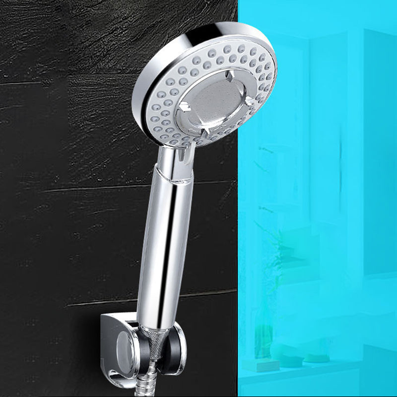 Doccetta a mano 3 getti in acciaio inox argentato con supporto a muro