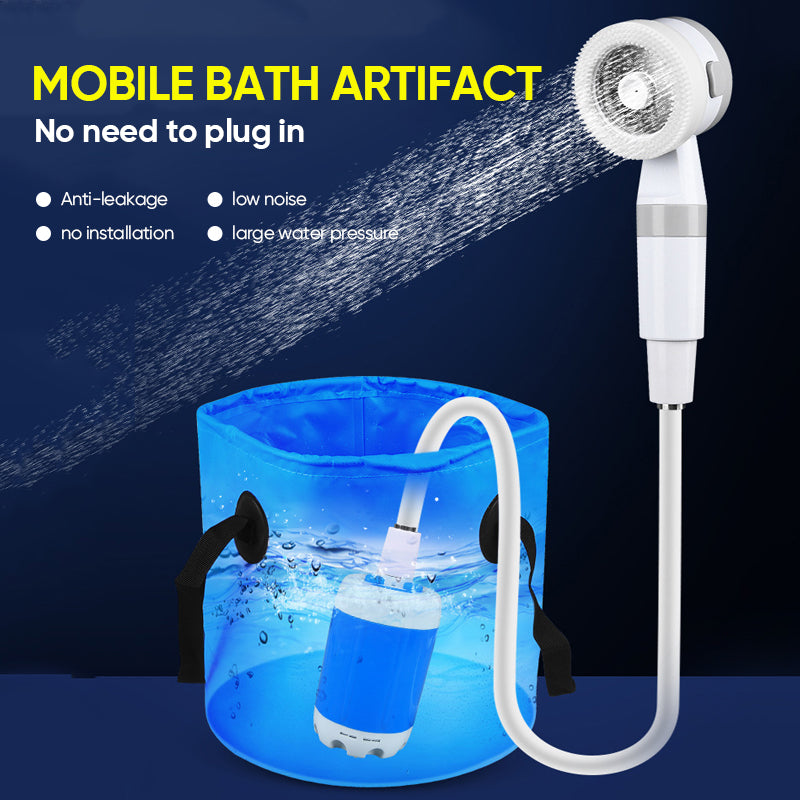 Doccia portatile da campeggio con batteria ricaricabile