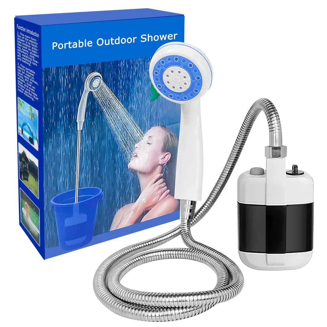 Doccia portatile elettrica AquaLux con pompa ricaricabile