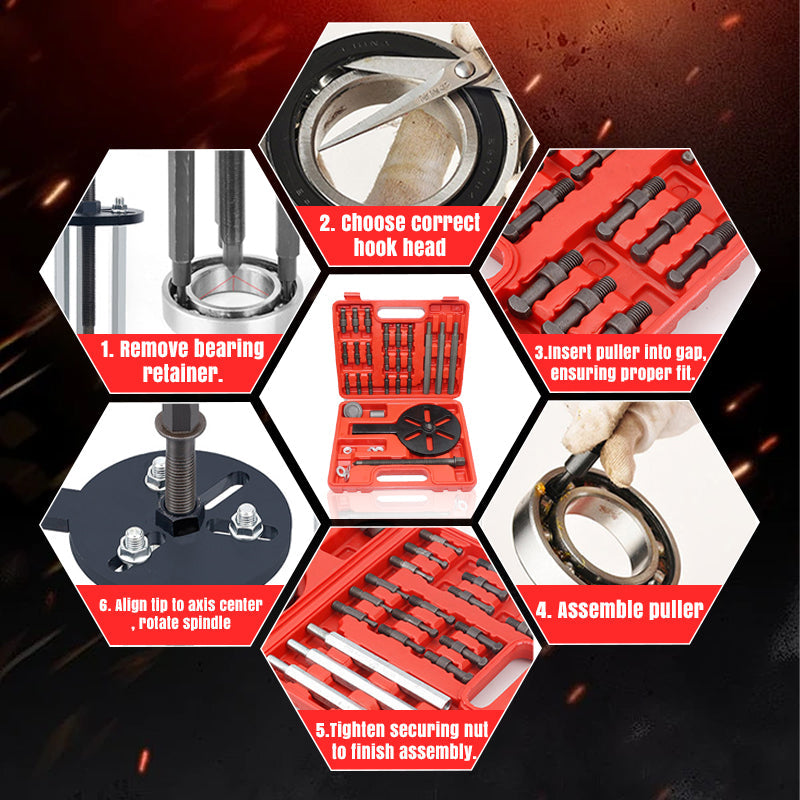 Estrattore interno per cuscinetti con 6 inserti