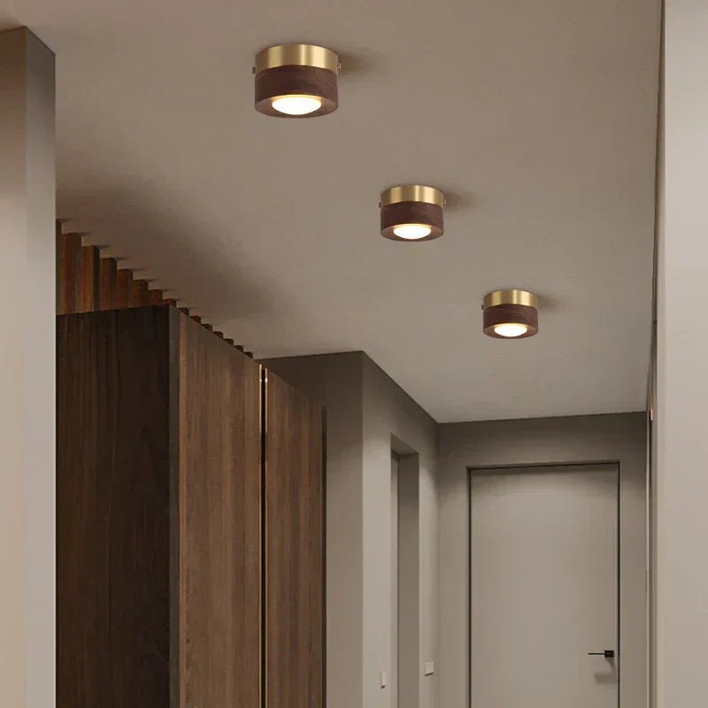 Faretto da soffitto cilindrico in legno LignaShine