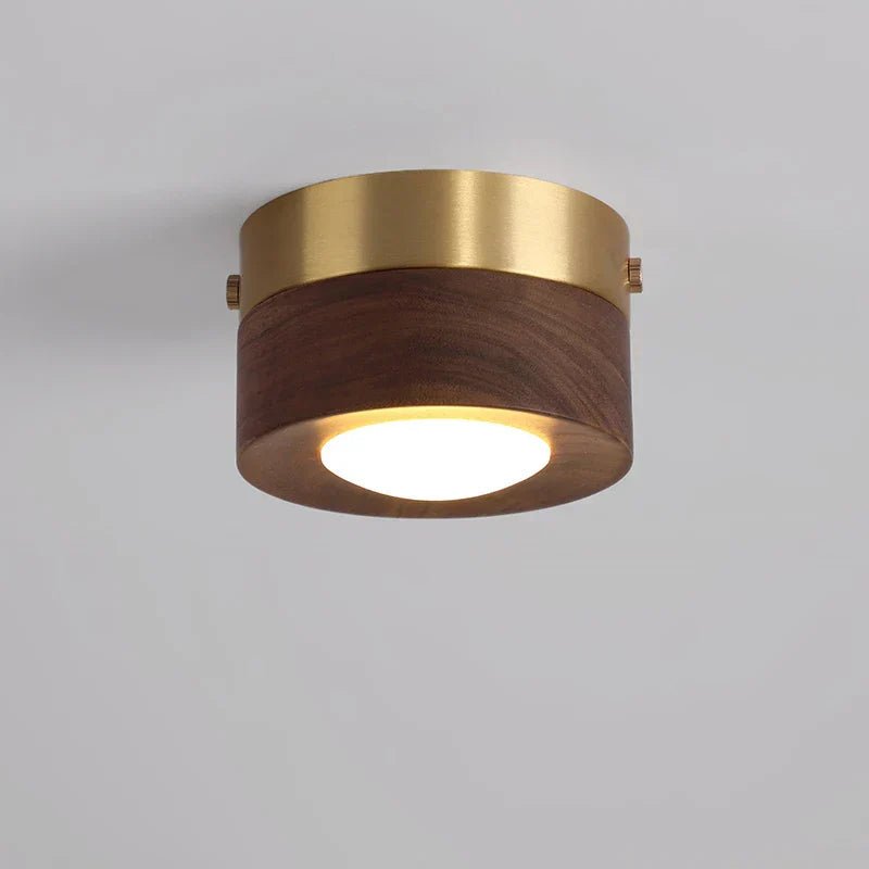 Faretto da soffitto cilindrico in legno LignaShine