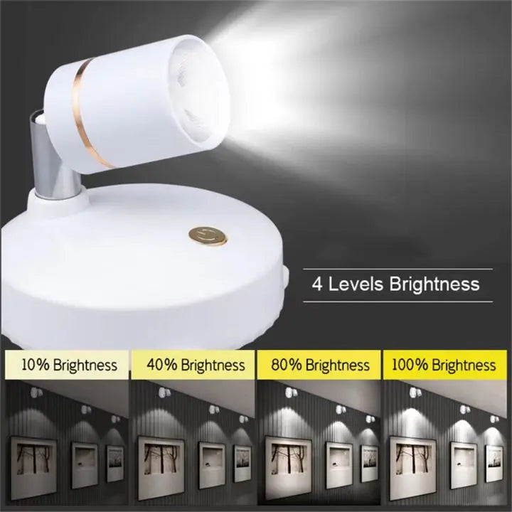 Faretto LED wireless con telecomando per illuminazione d'accento