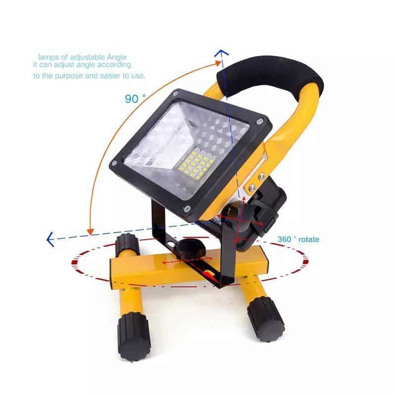 Faro LED ricaricabile 50 W per esterni e cantiere