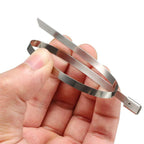 Fascette metalliche autobloccanti multiuso in acciaio inox (100 pezzi)