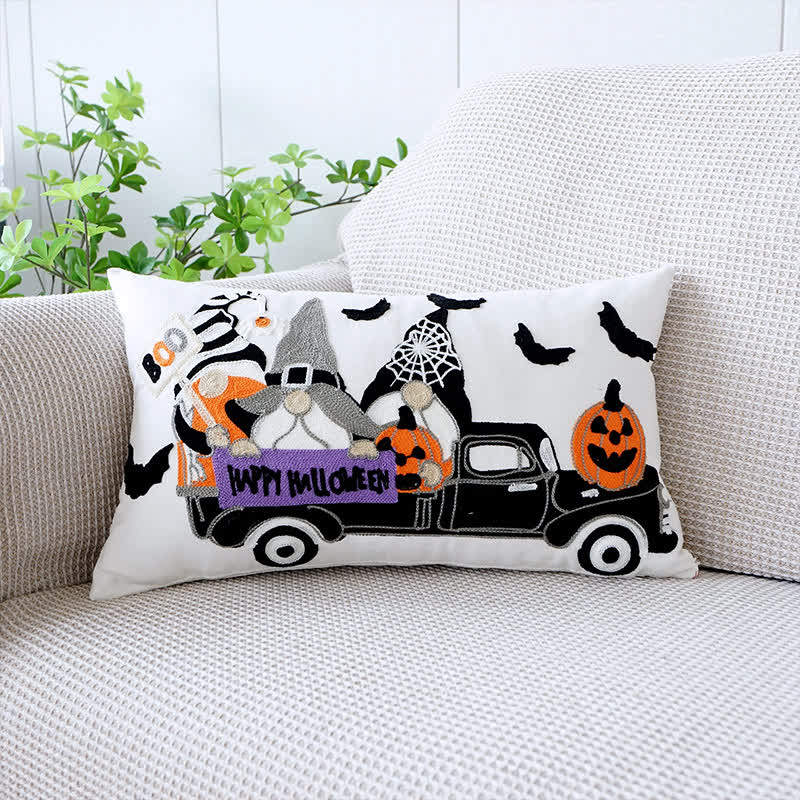 Federa decorativa ricamata per Halloween 30×50 cm