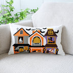 Federa decorativa ricamata per Halloween 30×50 cm