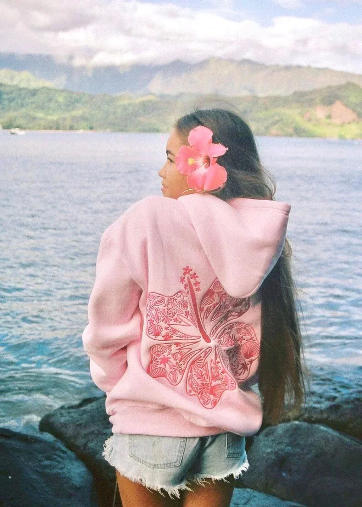 Felpa oversize con stampa tropicale - Streetwear comoda