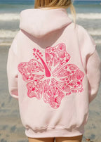 Felpa oversize con stampa tropicale - Streetwear comoda
