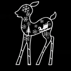 Figure luminose renna acrilica decorazioni natalizie