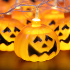 Catena luminosa LED con zucche di Halloween, lanterne decorative in plastica intagliate per feste, giardino e dormitorio