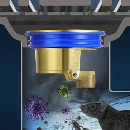 Filtro scarico anti-odore in ottone – blocca gli odori di scarichi e tubature