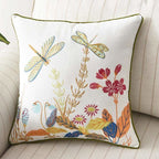 Fodera per cuscino ricamata stile country 45 × 45 cm