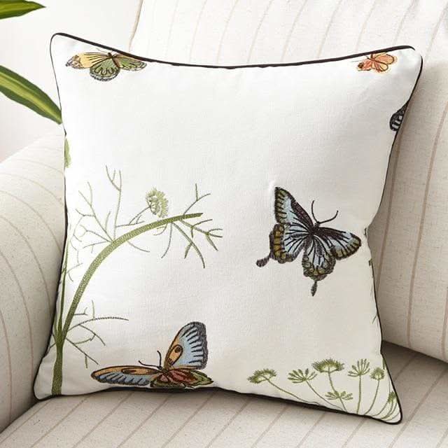 Fodera per cuscino ricamata stile country 45 × 45 cm