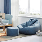 Fodera per pouf gigante in lino – comfort ergonomico e stile contemporaneo