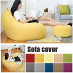 Fodera per pouf gigante in lino – comfort ergonomico e stile contemporaneo