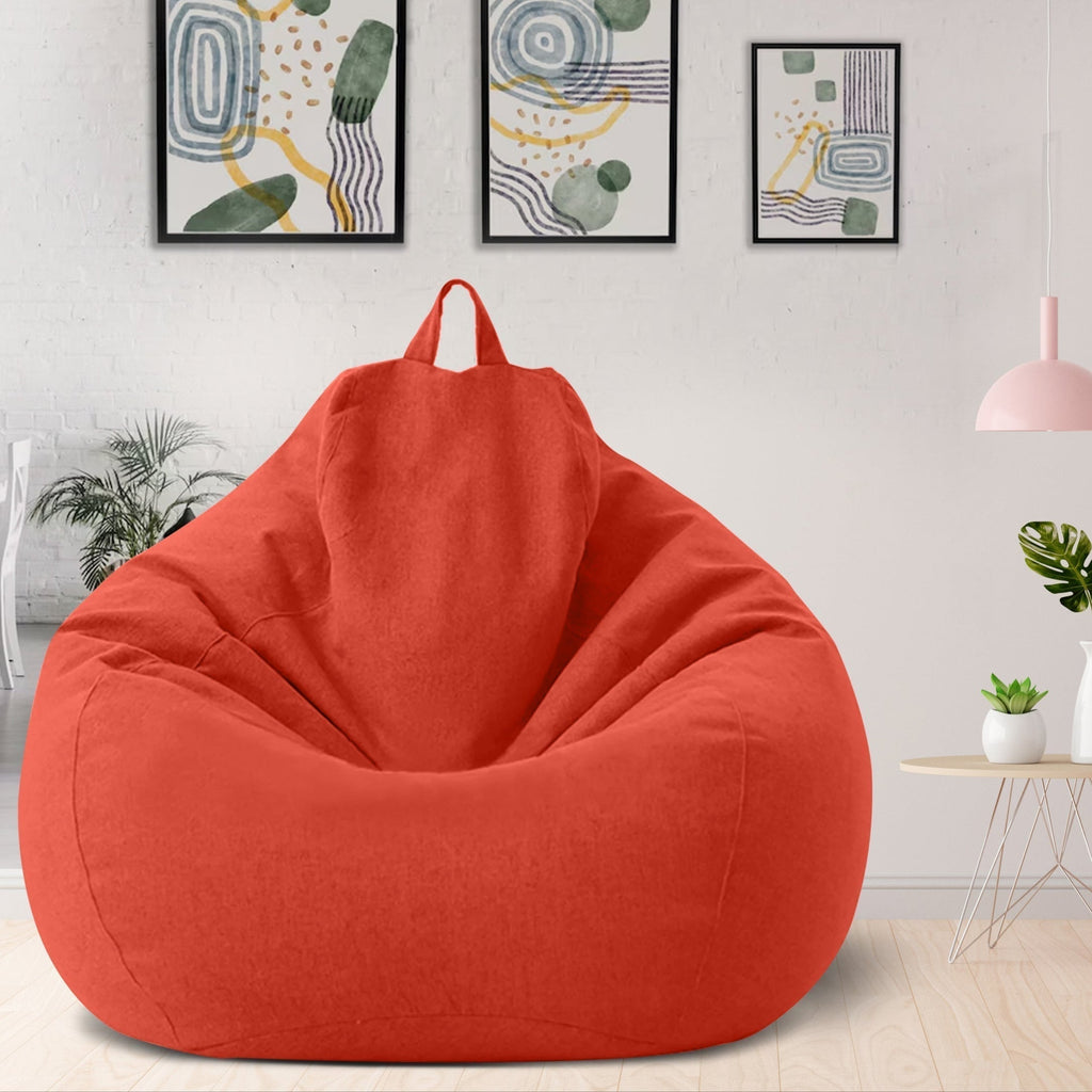 Fodera per pouf gigante in lino – comfort ergonomico e stile contemporaneo