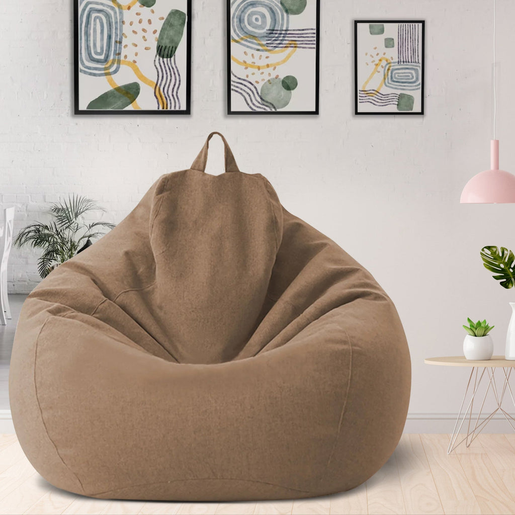 Fodera per pouf gigante in lino – comfort ergonomico e stile contemporaneo