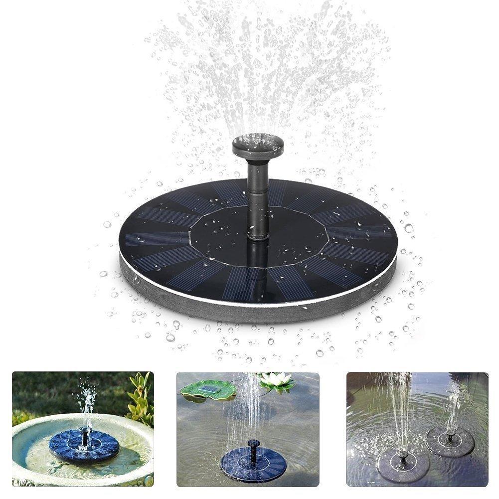 Fontana solare galleggiante per giardino con pompa ad energia solare