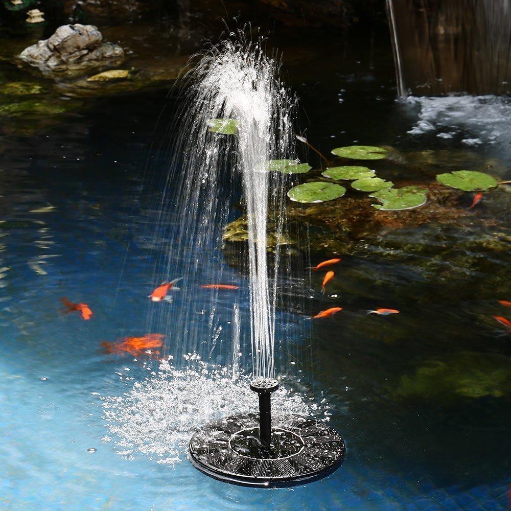 Fontana solare galleggiante per giardino con pompa ad energia solare