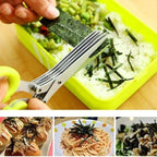 Forbici da cucina a 5 lame per erbe aromatiche – Taglia in un attimo e sostituisce il coltello