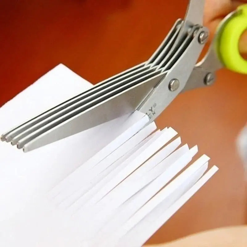 Forbici da cucina a 5 lame per erbe aromatiche – Taglia in un attimo e sostituisce il coltello