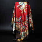 Foulard quadrato in seta effetto seta — versatile e raffinato