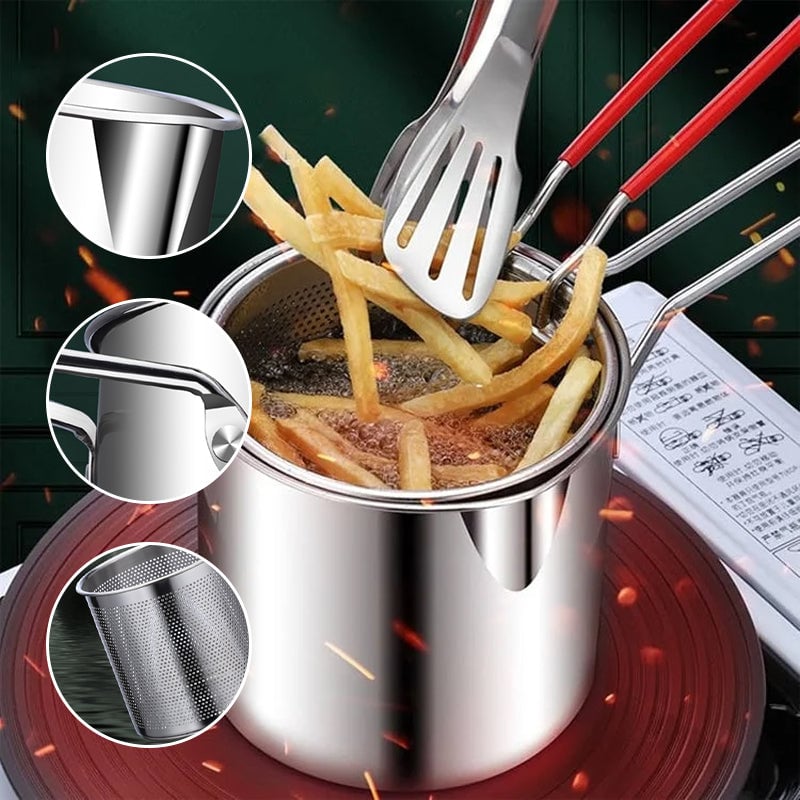 Friggitrice multifunzione in acciaio inox 304