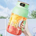 Frullatore portatile multifunzione con doppio coperchio e ricarica USB