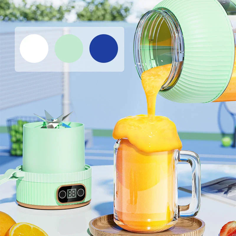 Frullatore portatile multifunzione con doppio coperchio e ricarica USB
