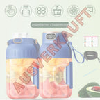 Frullatore portatile multifunzione con doppio coperchio e ricarica USB