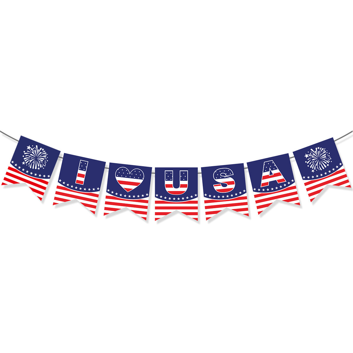 Ghirlanda decorativa unisex con motivo a stelle in cartoncino resistente