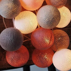 Ghirlanda luminosa con palline di cotone