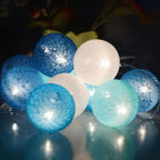 Ghirlanda luminosa con palline di cotone